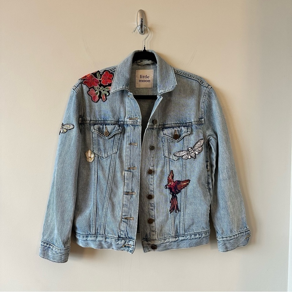 ARITZIA-“LITTLE Moon” Dianthus Patch Embroidered Jacket (Size:XS) - Picture 2 of 13